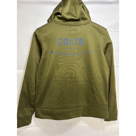 Indianapolis Colts Nike Women's Salute To Service Club NFL Pullover Hoodie Green - Picture 2 of 9